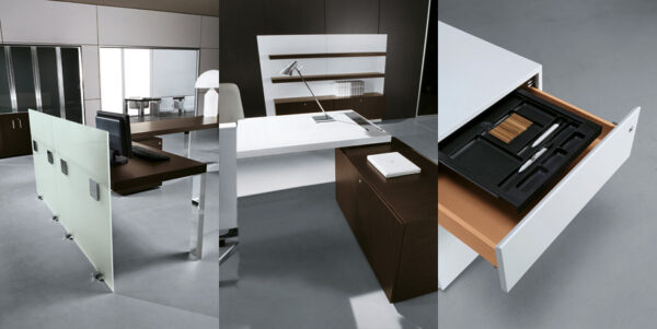 Cubiko 12 Glassichtschutz  Schreibtisch, Chef Büro, Schreibtisch Container