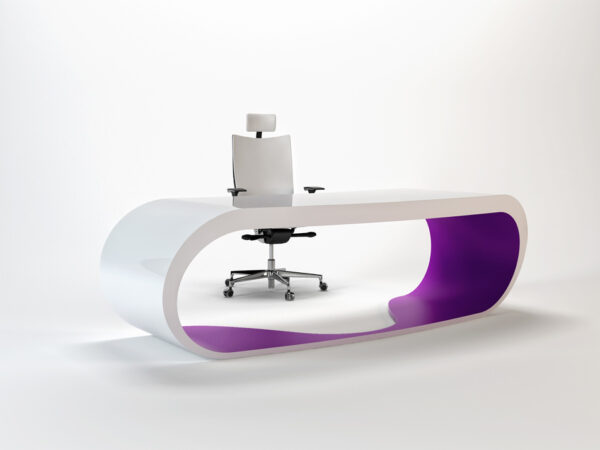 Goggle 08 Schreibtisch white, violet zweifarbig lackiert
