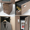 Studio 18 Details Schrank-Hängeregister, auziehbare Kleiderstange, Sideboard mit Minikühlschrank, Minibar