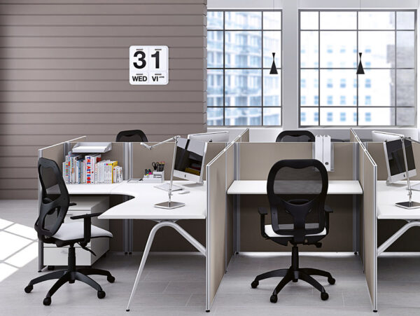 Format 20 Callcenter Team-Schreibtisch, Büromöbel kompakt