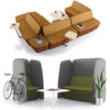 L1 Akustiksofa, Lounge Sessel mit Schallschutz, bequemes Sitzmöbel für Wartebereich,  Hotel