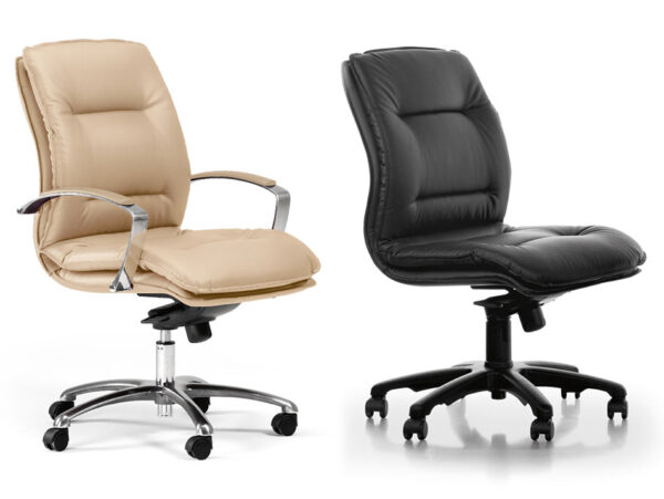 d-5 03 klassischer Leder-Bürostuhl, Konferenzstuhl mit und ohne Armauflagen erhältlich