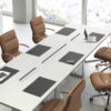 d-5 04 Leder-Konferenzstühle, Büro-Drehstuhl