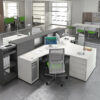 LOGIC 02 Mitarbeiter, Sternschreibtisch innovativ im Design, viel Stauraum und intelligentes Ablage System, Büro Schreibtisch