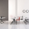 OYO 04 Klapptisch für Schulungsraum, Tagung, platzsparender Konferenztisch, Meetingtisch klappbar, flexibel