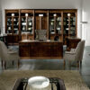 art&moble  13  Chef-Schreibtisch mit Ledereinlage, Büro klassischer Stil in Wenge und Wurzelholz, Komplettbüro