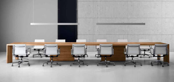 Manatta 08 exklusiver Konferenztisch, geradliniges modernes Design, Meeting Tisch, modular und groß