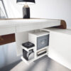 Vanity  25 Design Winkel-Schreibtisch mit  optional integriertem Dokumenten Tresor, dezent ausziehbar