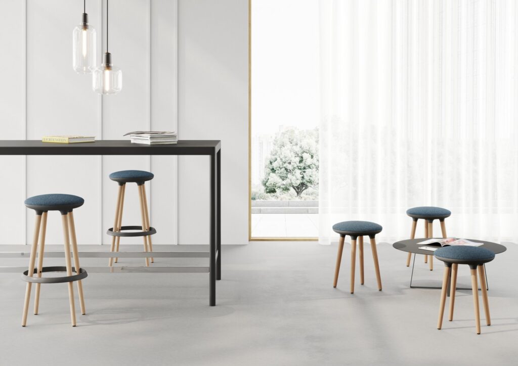 Zoom - Hocker - Stehhocker, Barhocker mit Fußring