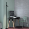Polare_015 - Home Office Schreibtisch mit Schublade schwarz L100x60 cm, Tischbeine in Eiche Natur