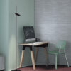 Polare_016 - Home Office, Schreibtisch in Eiche Dekor mit Schublade L100x60 cm, Tischbeine in Eiche Natur