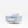 Lotus 001 Lounge Sessel mit sehr bequemer Sitzpolsterung, breite Armlehnen, hochwertiger Stoffbezug