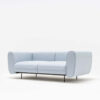 Lotus 011 - Sofa, Design Dreisitzer ohne Kissen mit Sitztiefe von 72cm, breite Armauflagen, Gesamtlänge: 220cm