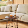Lotus 026 - Lounge Sofa mit Ottomane, Bezug Stoff, Couchtisch Pental optional erhältlich