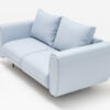 Lotus 027 - Design Sofa, eleganter Büro Zweisitzer, breite Armsauflagen, bequeme Polsterung durch langlebige Wellenfederung, weiche Kissen
