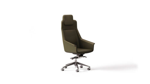 Jera - Executive Chair -Leder Design Chefsessel, Sitzschale mit optional Polsterausführungen, Kopfstütze, große Stoffauswahl auf Anfrage