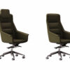 Jera Chair 07 - Design Büro Chefsesse, Rückenlehne abgesteppt, Sitzschale mit und ohne optionaler Kopfstütze