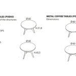 Abmessungen Podio Kaffeetisch