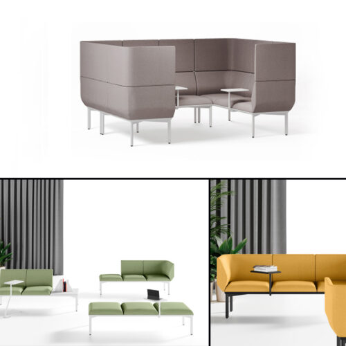 Divo - modulares Akustik- und Loungesofa entworfen als individuelles Wartezimmer Sitzmöbel mit opt. Akustikschutz