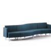 Trailer_05 Business-Sofa individuell gestalten, passende Büro Sitzmöbel einfach zusammenstellen, Wellenform, Halbkreis, Winkel nach innen oder außen geformt, Sofaabbildung Stoff Time c06 Blau, navy-blue