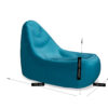 Filo_06 Pouf, Sitzsack für Chill-out Area, Lounge-Bereich, entspannt Sitzen, Arbeiten, Farbe Blau NE17