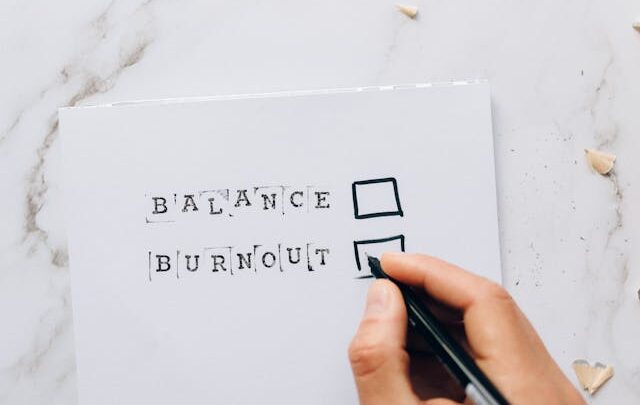 Work Life Balance, Balance und Burnout, Schreibtisch