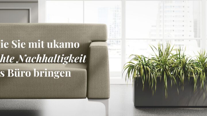 Blogartikel, Nachhaltigkeit im Büro, beiges Sofa