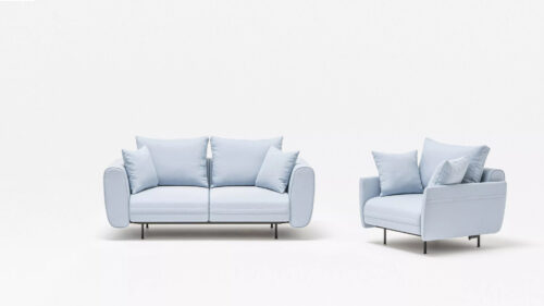 Lotus_28 - Lounge Sofa modulare Kombinationen , bequeme Dreisitzer, Sessel mit gemütlichen Kissen, individuell mit breiten oder schmalen Armlehnen erhältlich