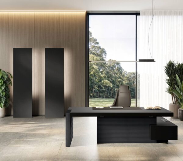 Jera_39_chefbuero-exklusiv-winkelschreibtisch-anstellcontainer-moderner-stauraum-totemschrank-indirekt-led-beleuchtet-leder-mattschwarz