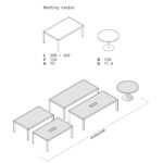 Abmessungen Iulio Meetingtische