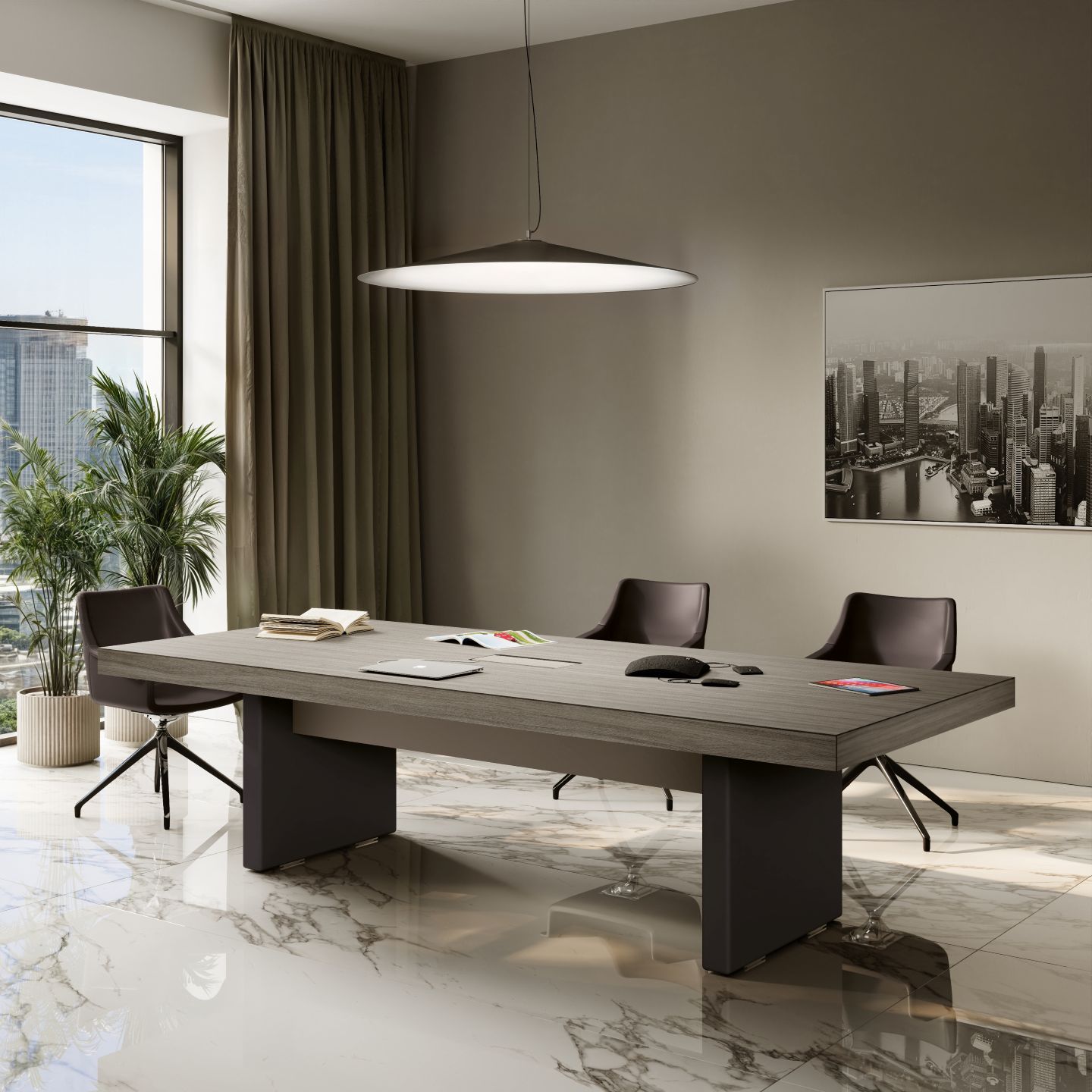 Jera_44_chef-meetingtisch-280cm_modernes_design_konferenzsessel_holzfarbe_ulme_grau_anthrazit_ledertischgestell