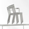 Flaner Chair_04 - Outdoor-metallstuhl bis 4-Stk stapelbar-farbe-ral7044-weiss-gastronomie-bureo-garten-robust-uv-bestaendig-verzinkt